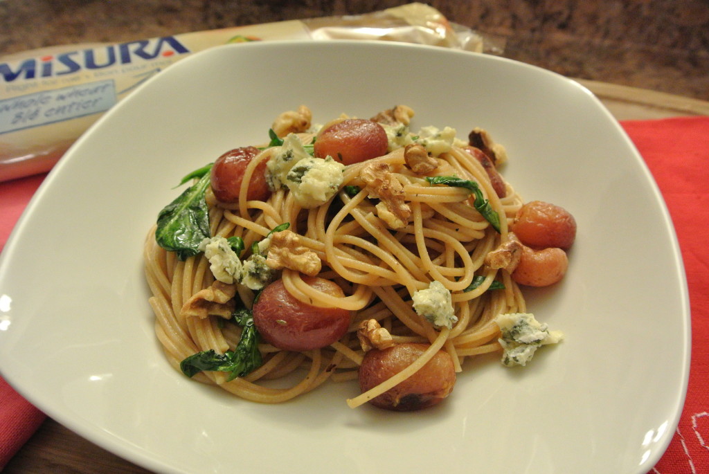 Roasted Grape and Gorgonzola Spaghettini